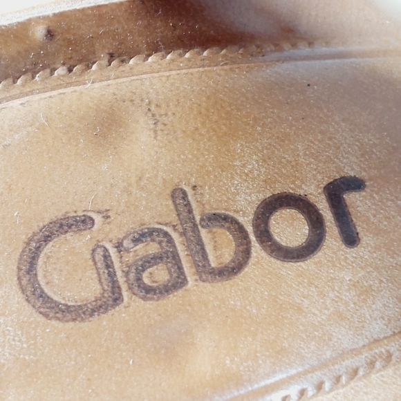 Gabor Brown Leather Strappy Heels Open Toe Sandals M702 - Picture 10 of 14